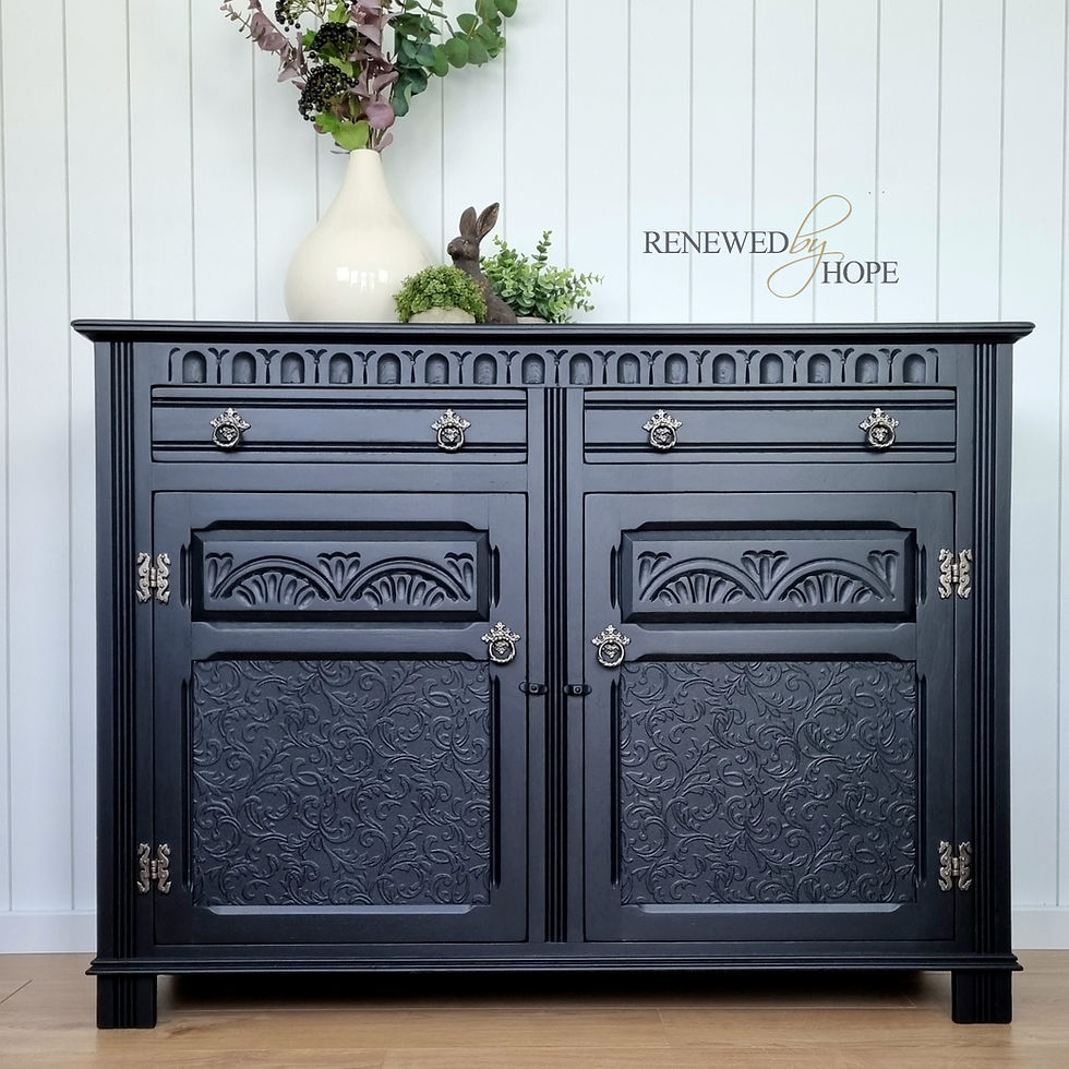 Black Old Charm Upcycled Sideboard