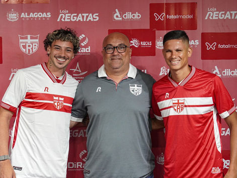 CRB anunciou dois reforços para a temporada 2025: volante Erick Varão e zagueiro Yan Souto foram apresentados oficialmente no CT Ninho do Galo