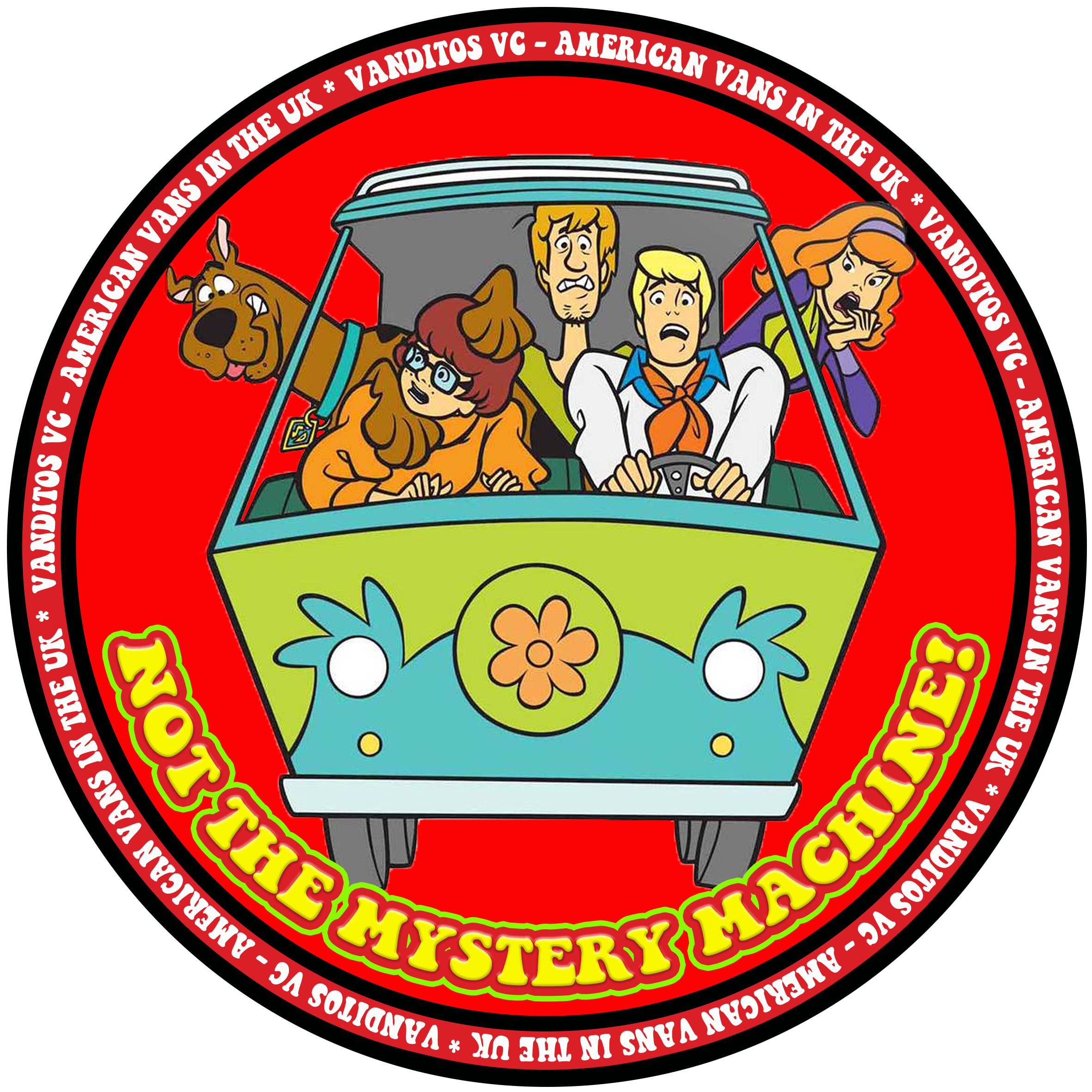 Mystery Machine NOT! sticker