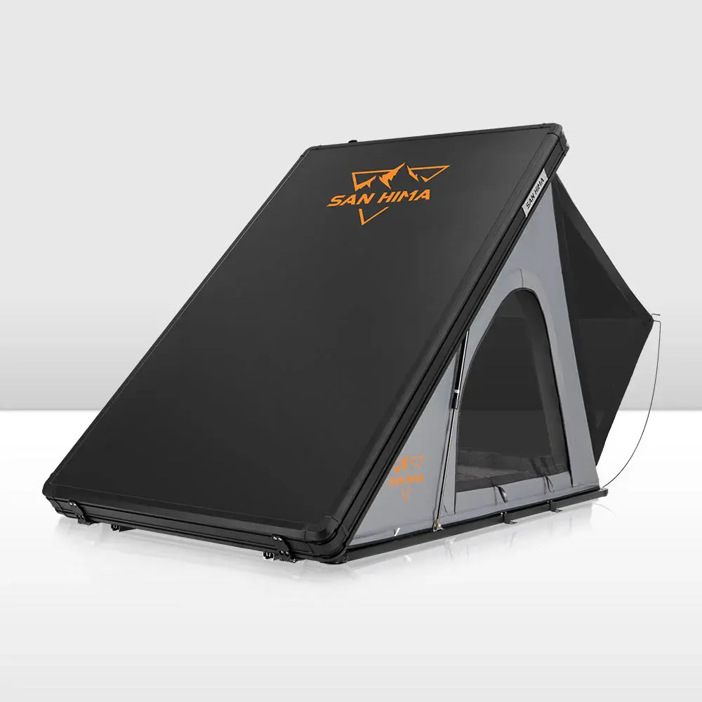 San Hima Kalbarri Lite Rooftop Tent Hardshell With Ladder Grey Camping