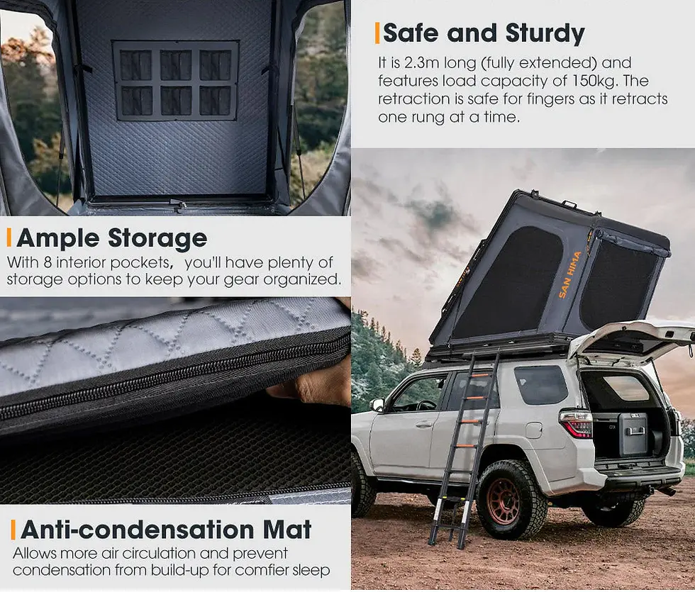 Thumbnail: San Hima Kalbarri Gen 2 Roof Top Tent Hardshell With Ladder Camping