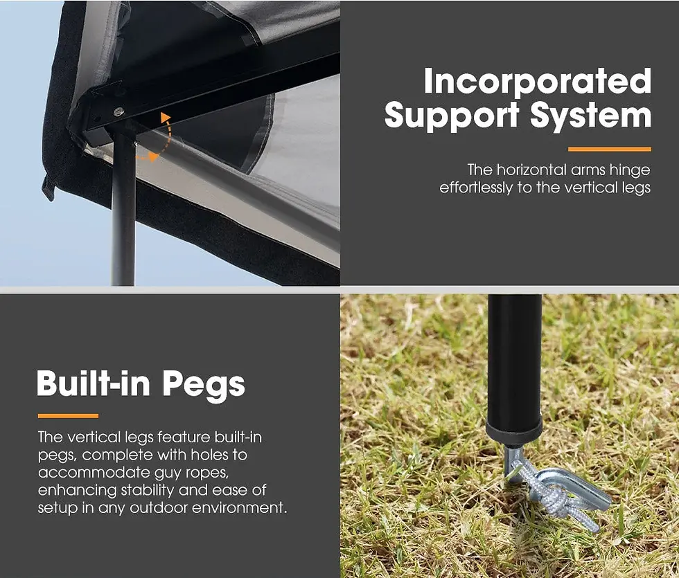 Thumbnail: San Hima 270° Degree Free-Standing Awning 600D Double-Ripstop + "L" Bracket