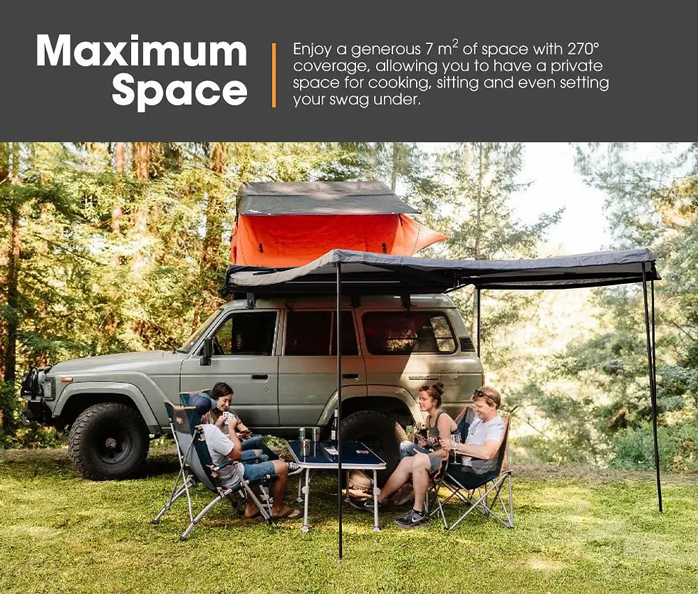 Thumbnail: San Hima 270° Degree Free-Standing Awning 600D Double-Ripstop + "L" Bracket