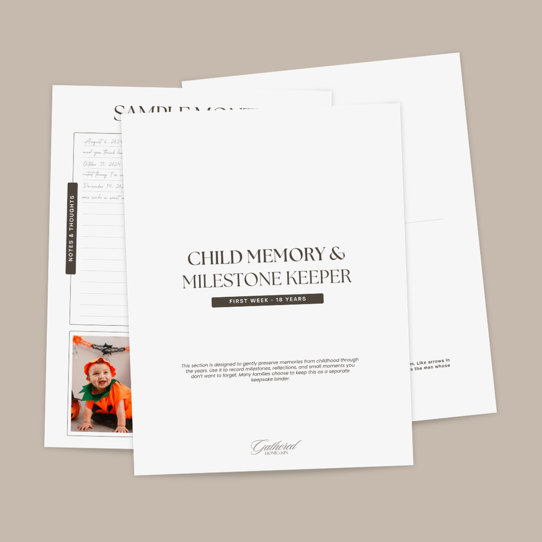 child memory book printable + template