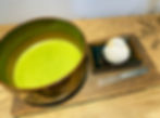 wagashi and a wagashi cup of matcha