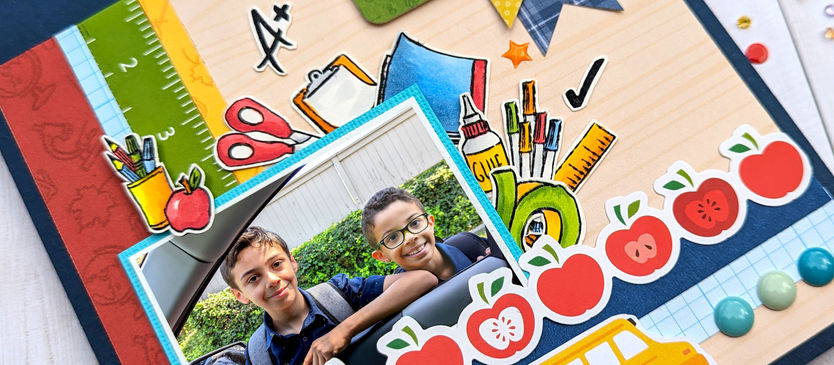 Back to School Mini Scrapbook Page