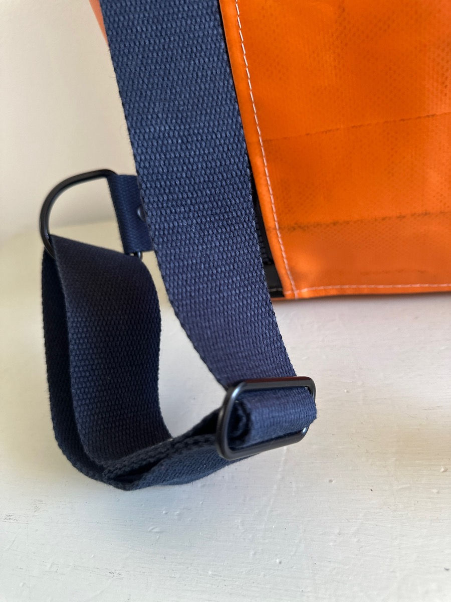 Thumbnail: RUCKSACK | orange + white truck curtain plastic with cotton tape
