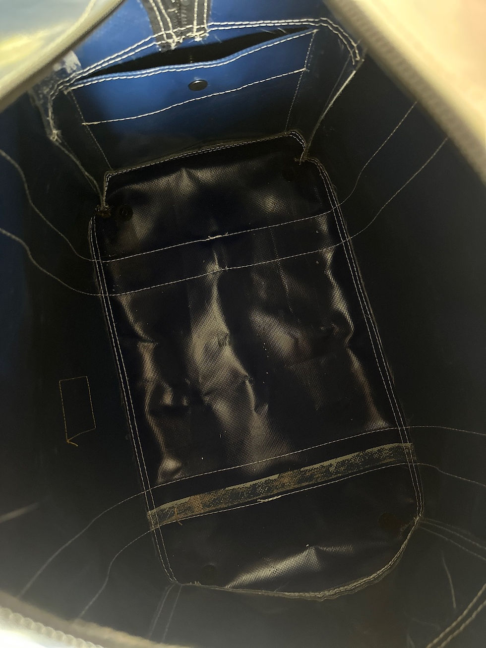 Thumbnail: WEEKEND BAG | Truck curtain plastic with red straps
