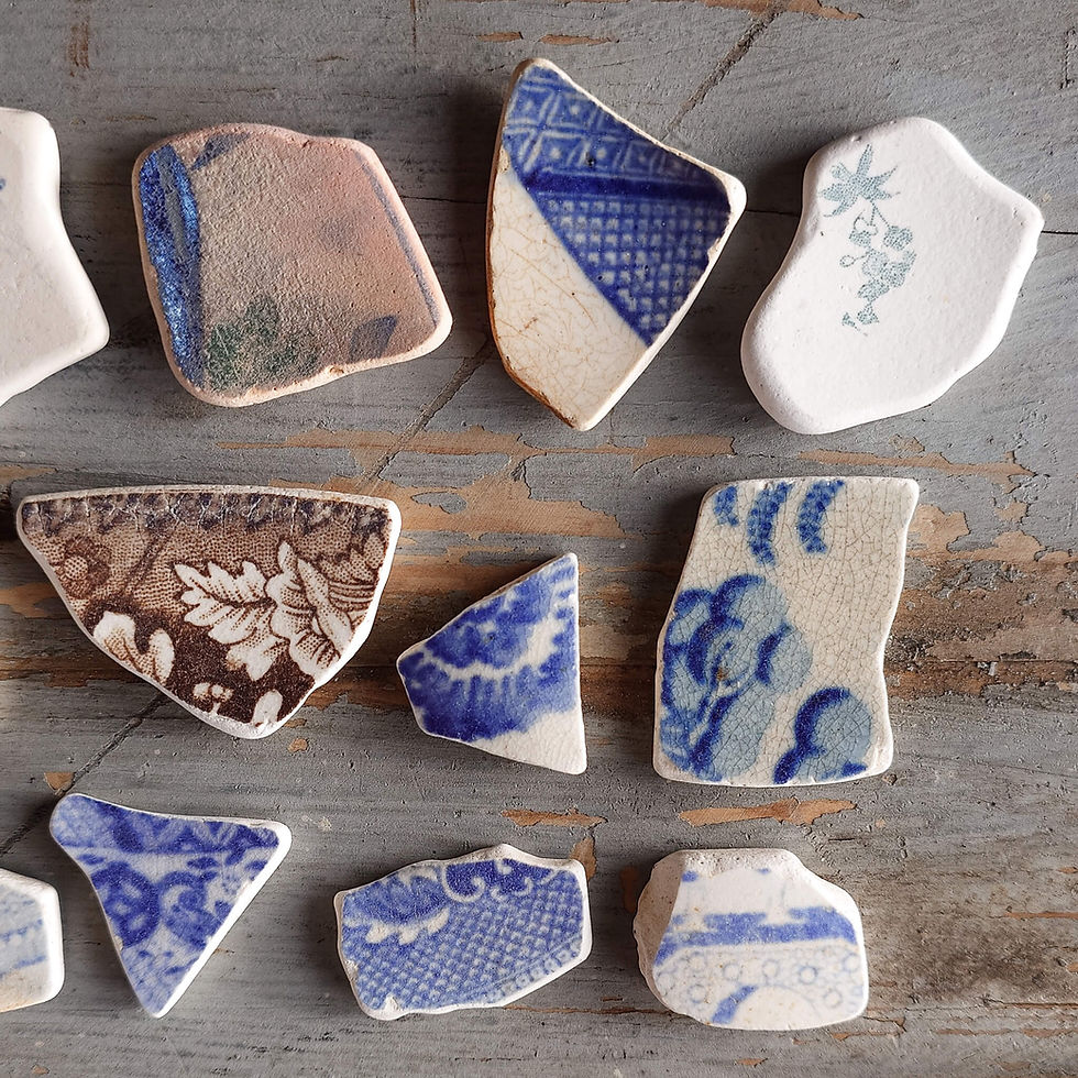 Miniatura: Sea Pottery Needle Minder - Willow Pattern Collection