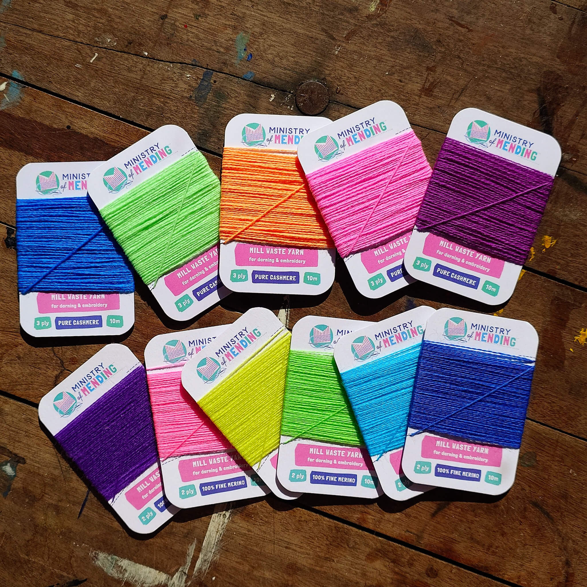 Mill Waste Neon Yarn Set