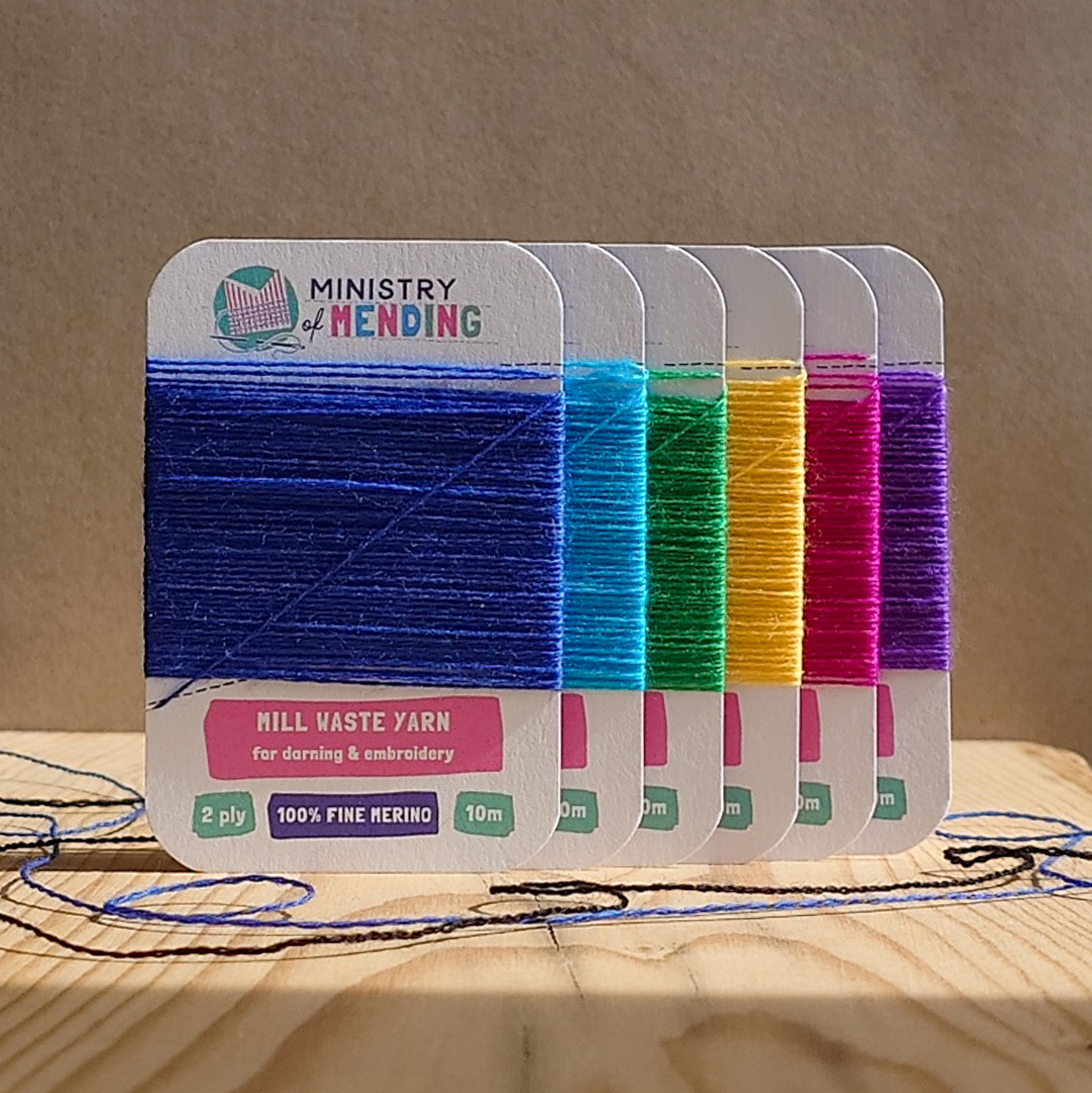 Extra-Fine Mill Waste Merino Darning Yarn - Parrot