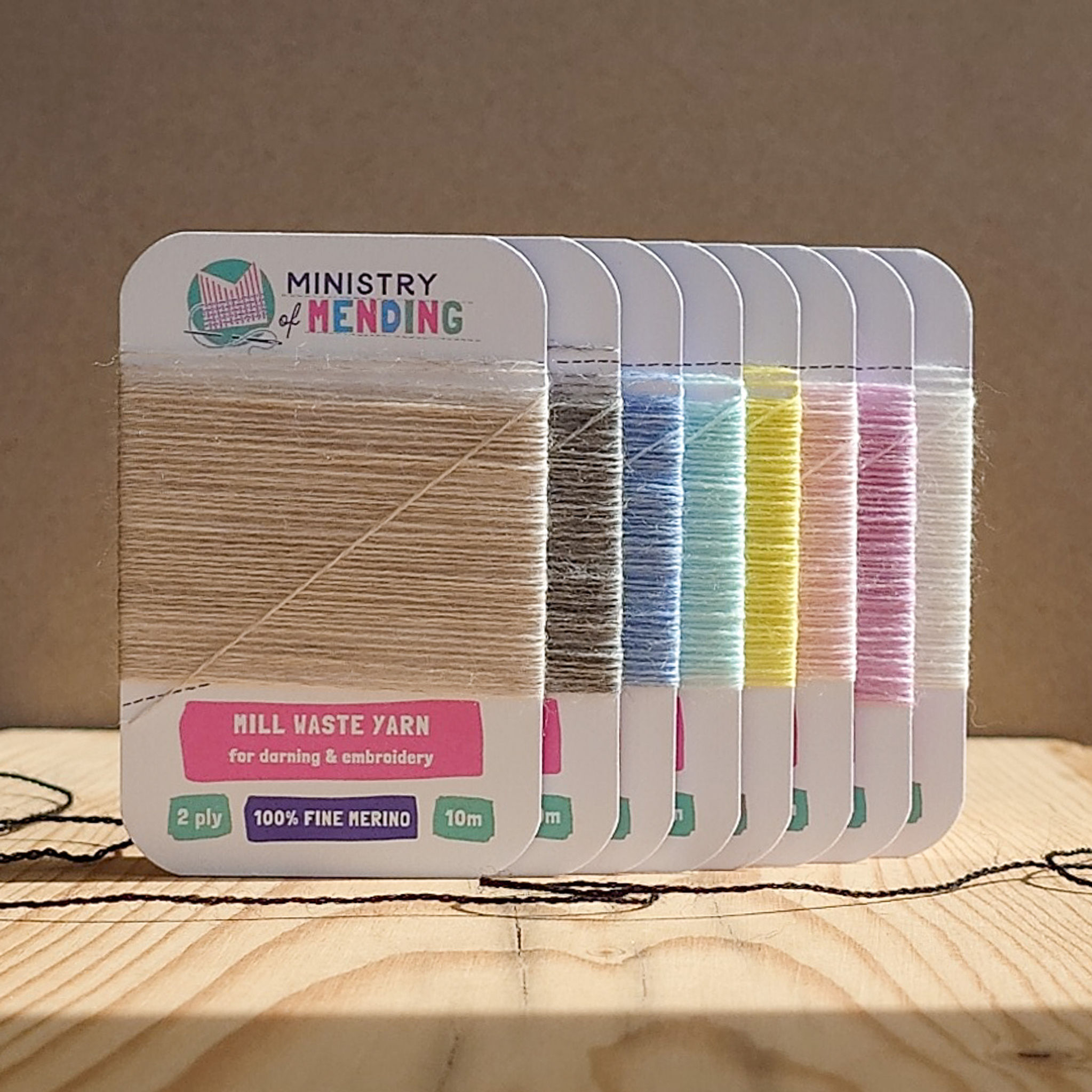 Extra-Fine Mill Waste Merino Darning Yarn - Iced Buns