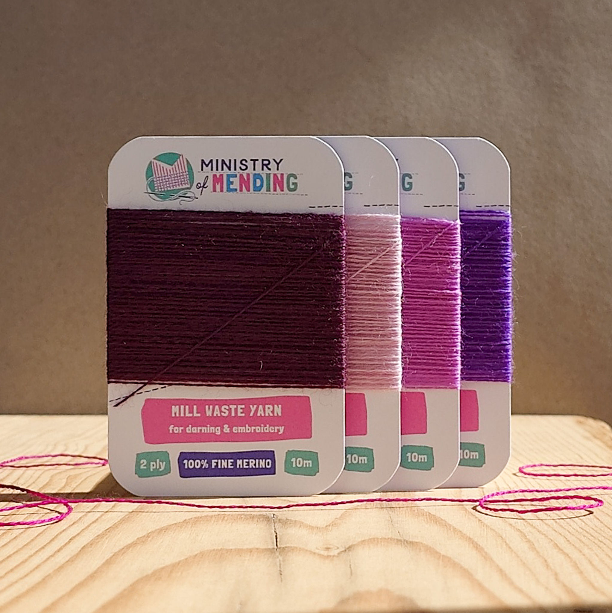 Extra-Fine Mill Waste Merino Darning Yarn - Violas