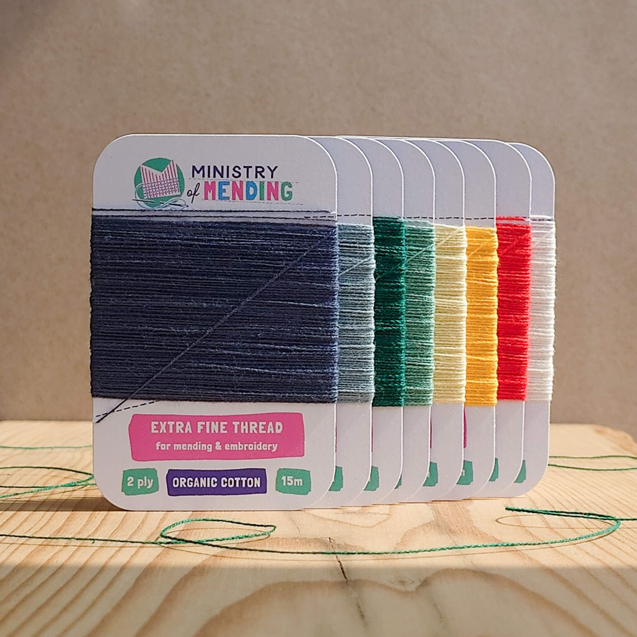 Extra-Fine Organic Cotton Mending Thread - Sandy Toes