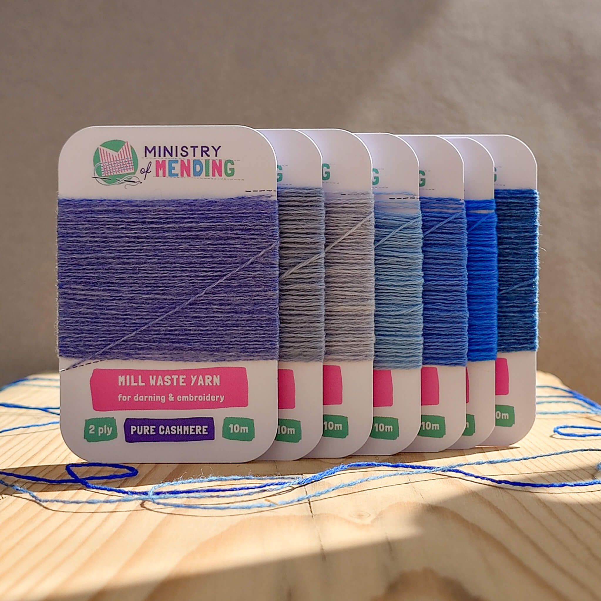 Mill Waste Cashmere Darning Yarn - Ride The Wave