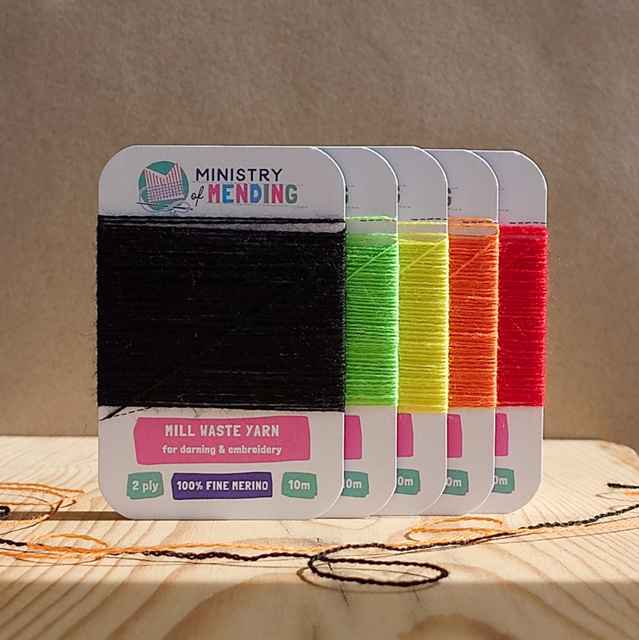 Extra-Fine Mill Waste Merino Darning Yarn - Rocket