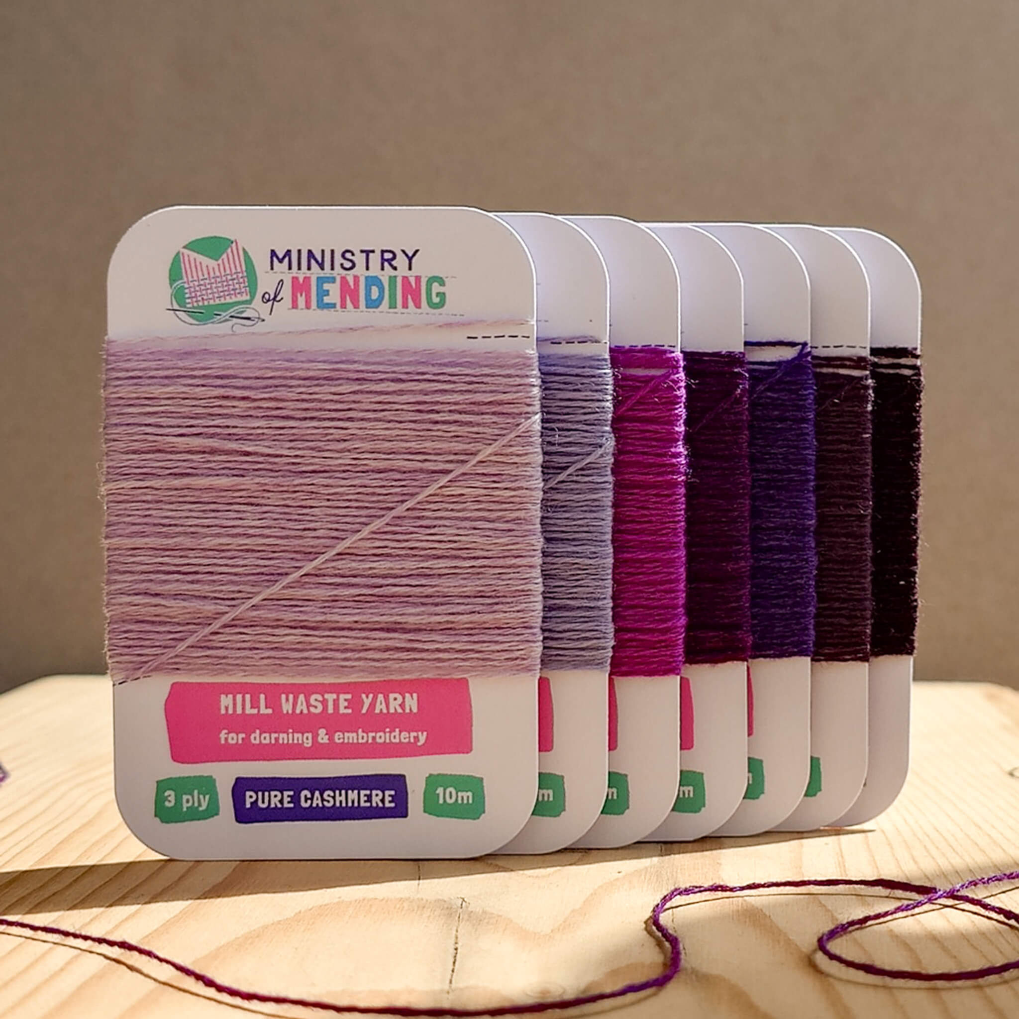 Mill Waste Cashmere Darning Yarn - Dusky Sky