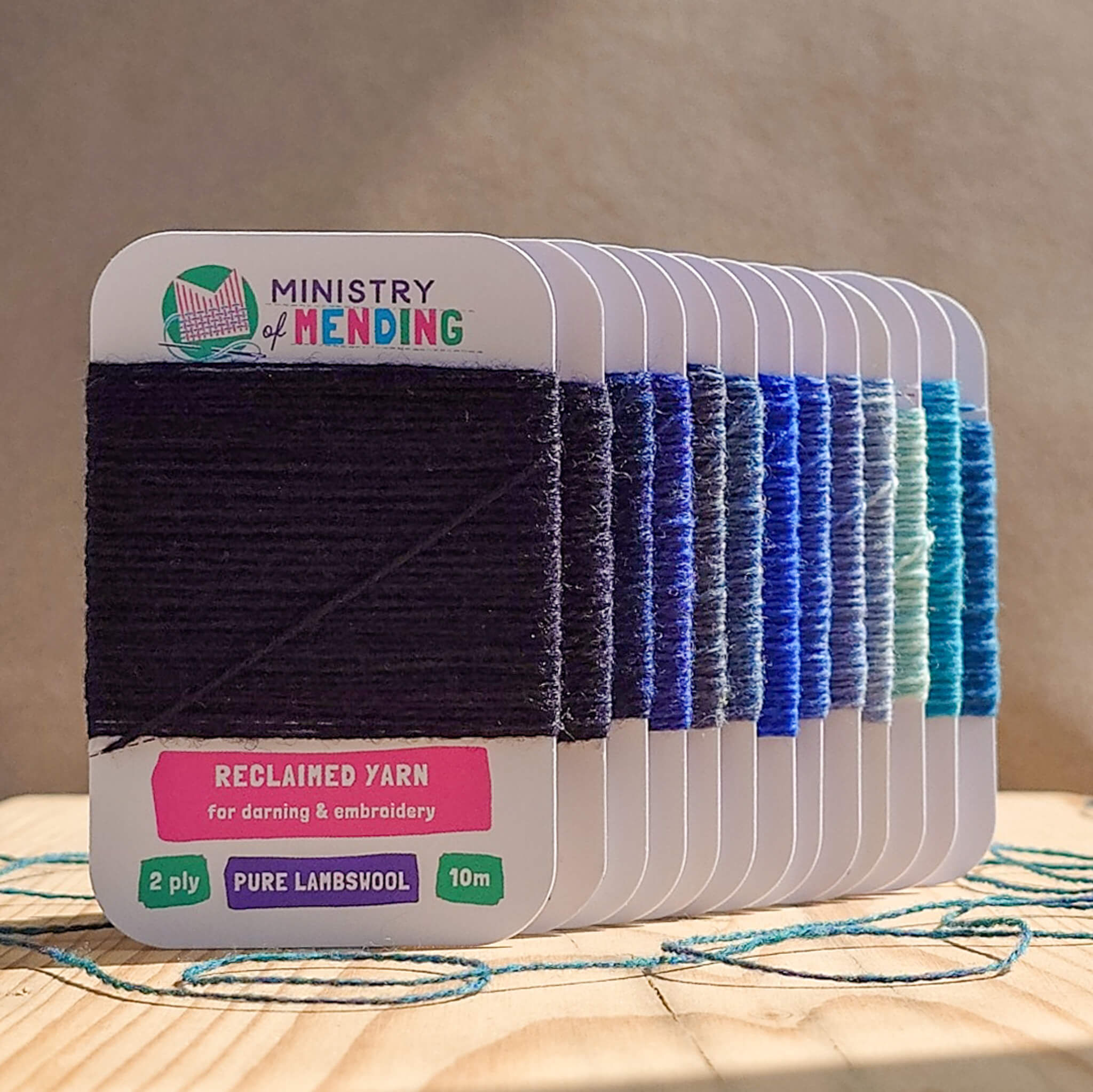 Reclaimed Merino Darning Yarn - I've Got The Blues