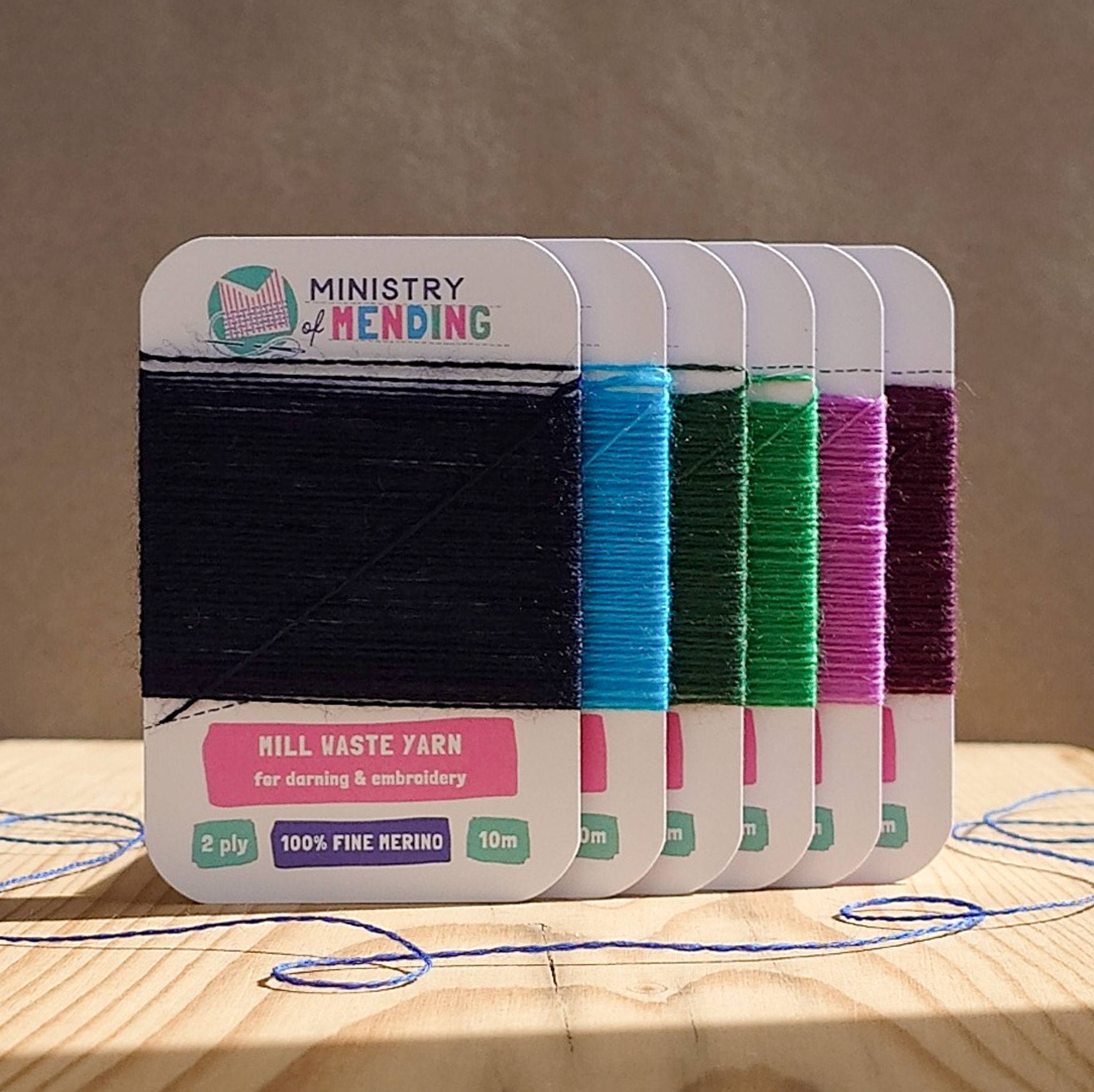 Extra-Fine Mill Waste Merino Darning Yarn - Norwegian Skies