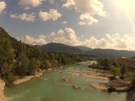 Cruzando o Rio Gállego