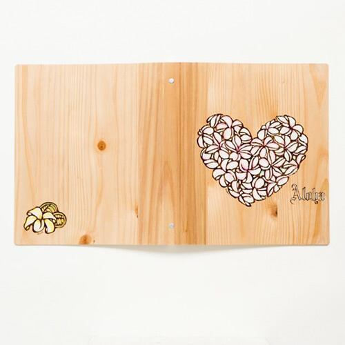 サムネイル： WoodFile25 - Plumeria Heart Pink