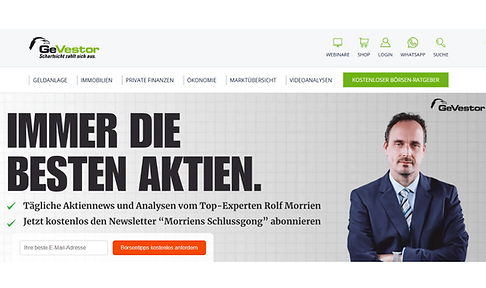 Bild zur Veranschaulichung der Mini-Case-Study zum Thema "Copywriter buchen": GeVestor