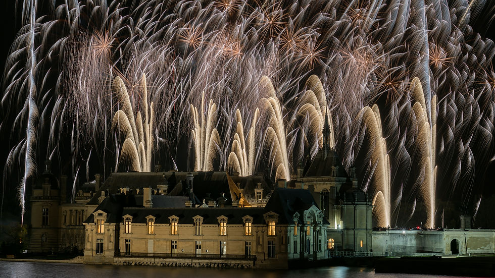 Feu d'artifice à Chantilly