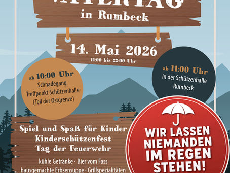 Vatertag EInladung in die Halle wegen des Wetters