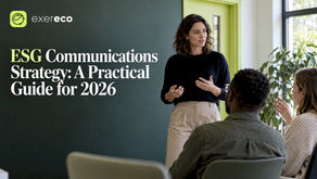 Employees listening during an ESG progress briefing