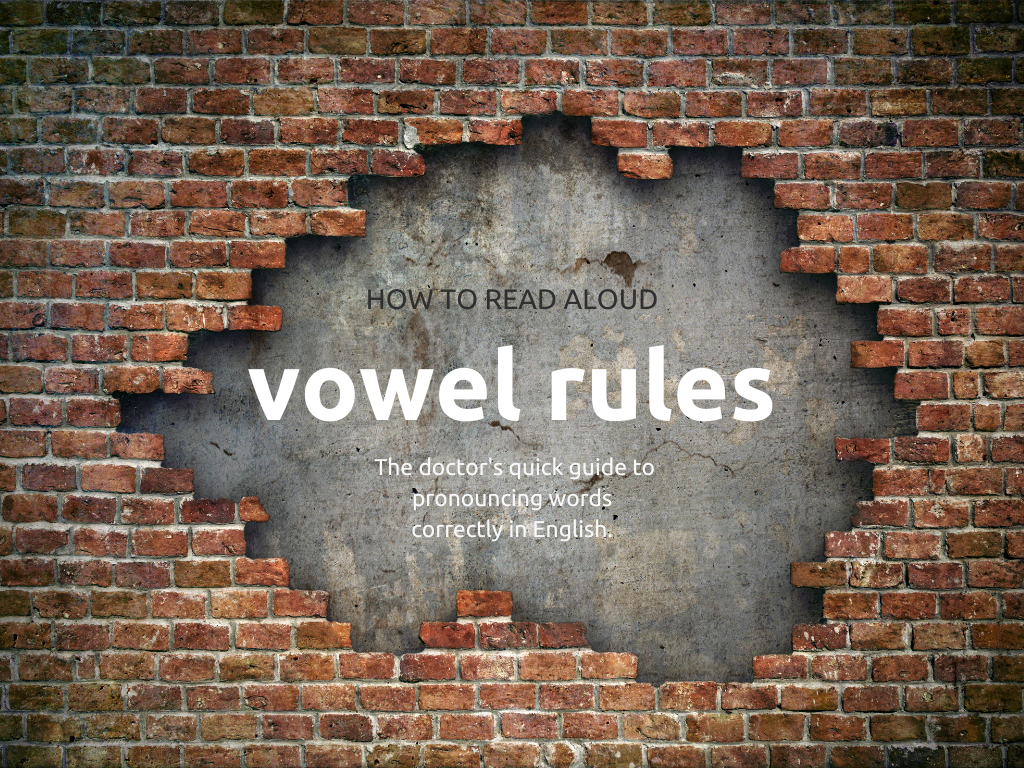 How to read aloud in English: The Vowel Rules