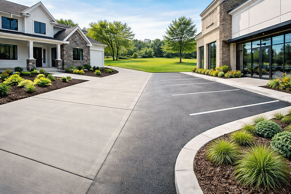 Professional concrete driveway and landscaping landscaping curb appeal