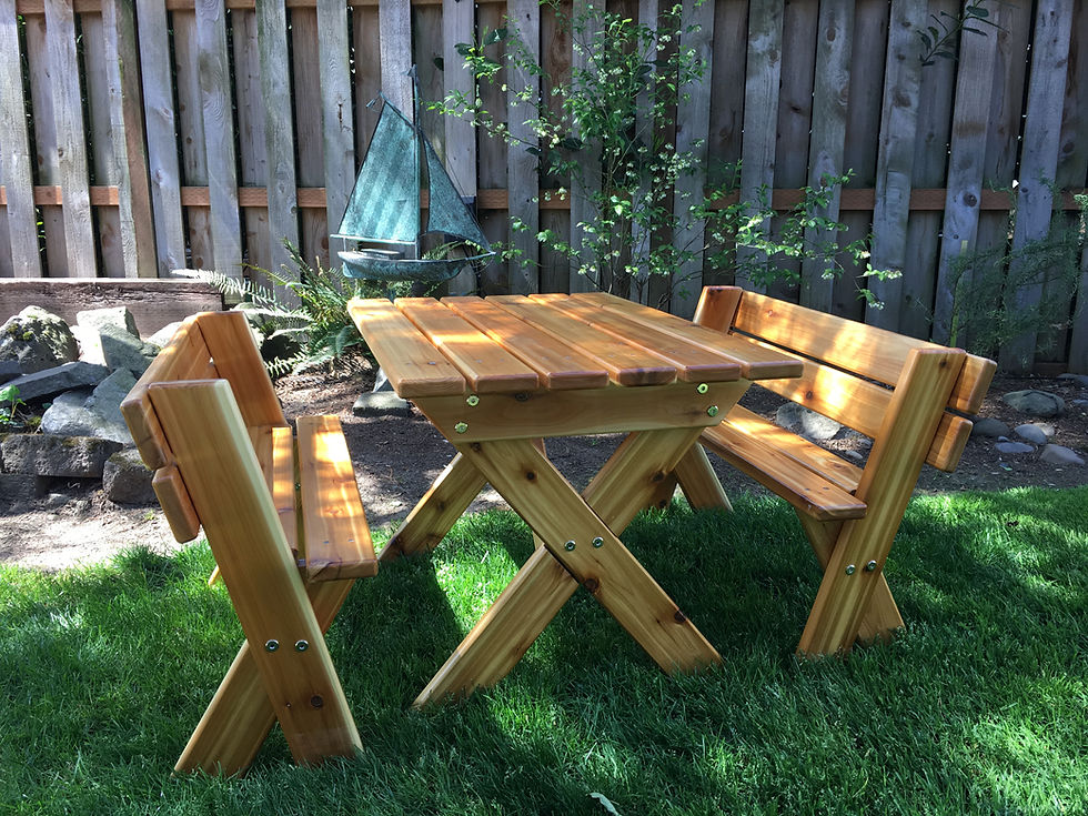 Thumbnail: Kids Cedar Picnic Table for preschools