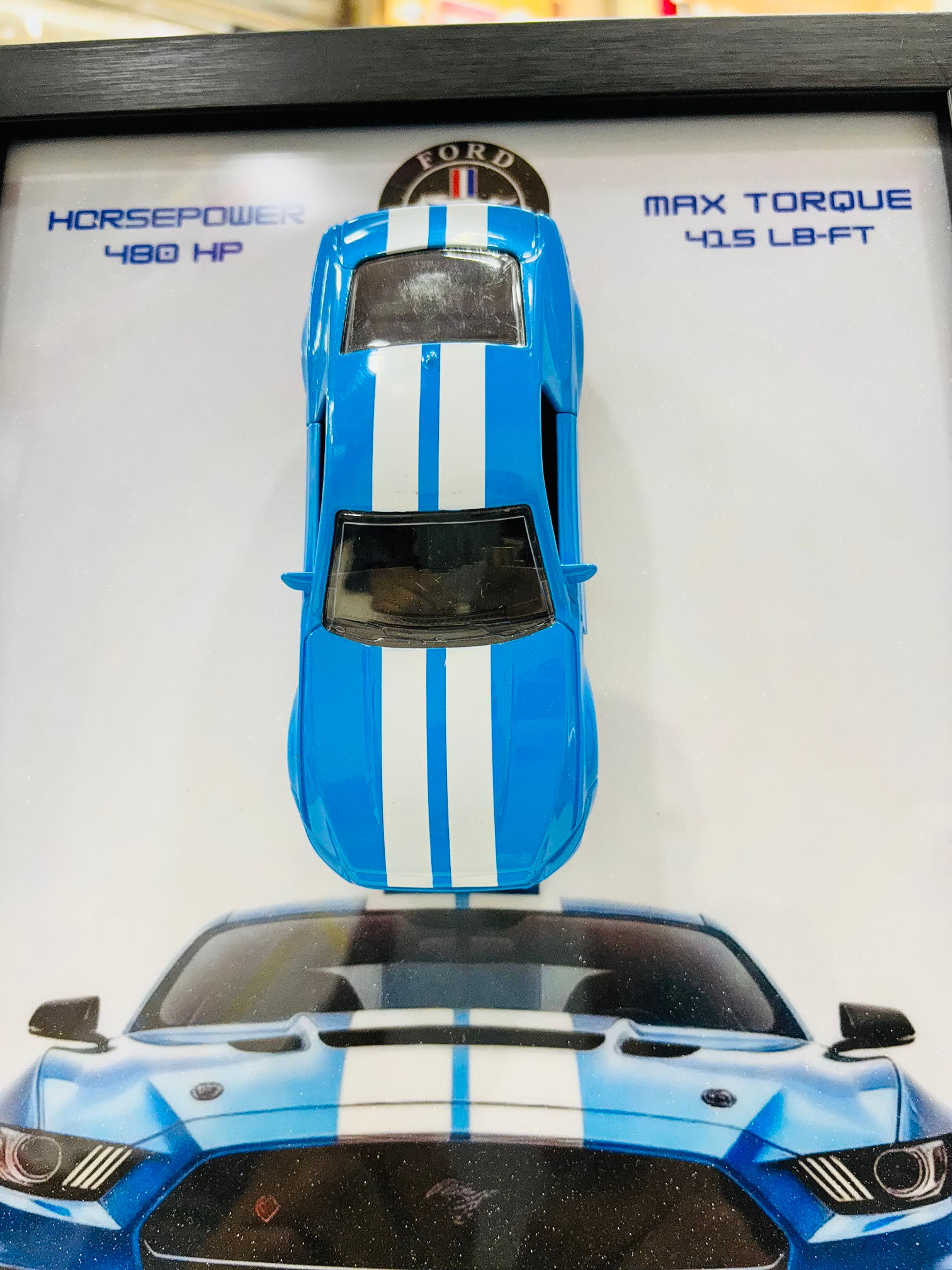 MUSTANG GT BLUE 3D CAR FRAME