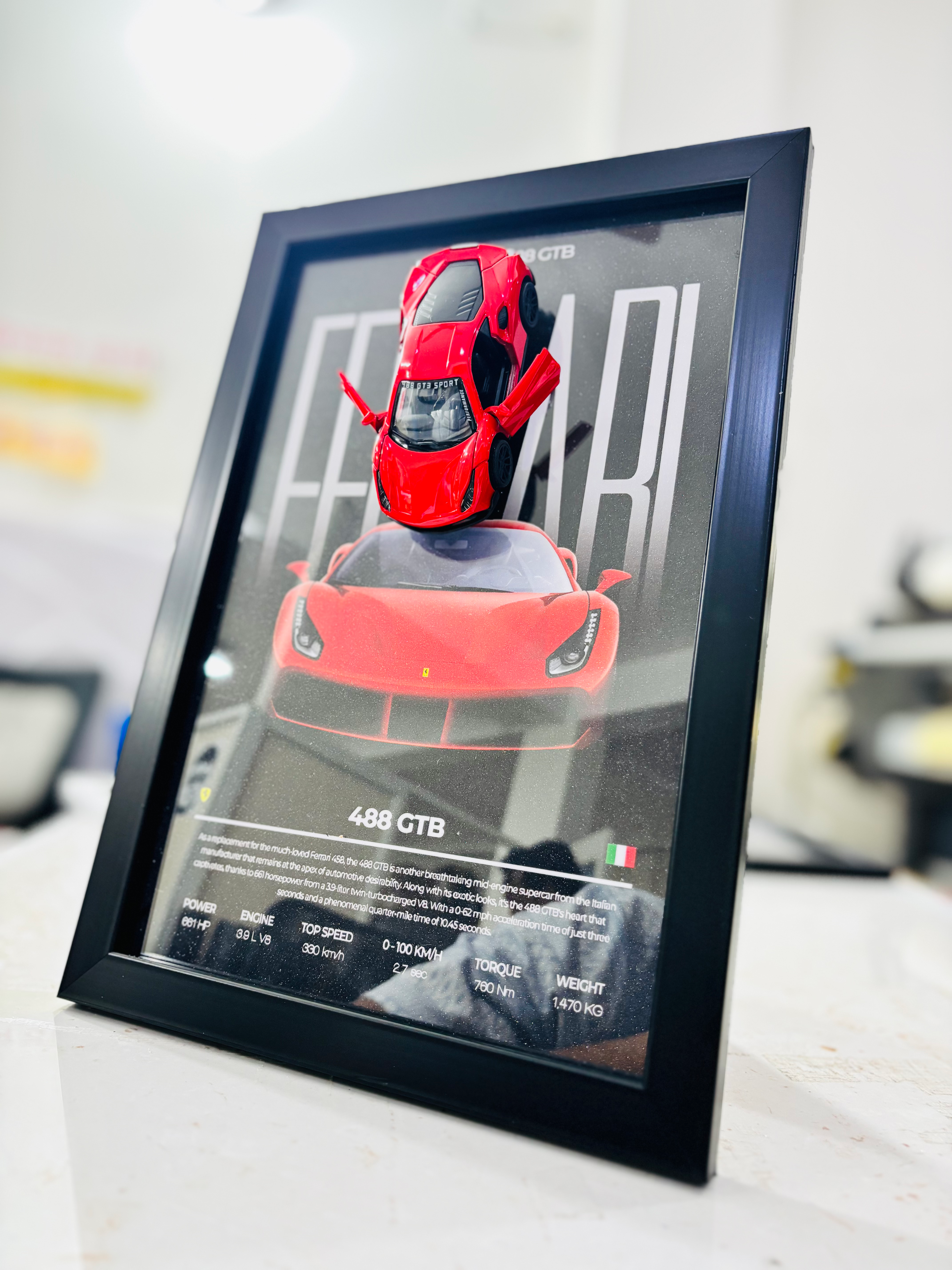 FERRARI 488 3D CAR FRAME
