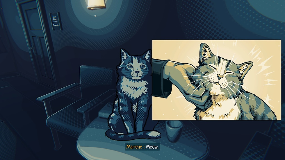 Side note: Secret sixth member: You CAN pet the (office) cat!