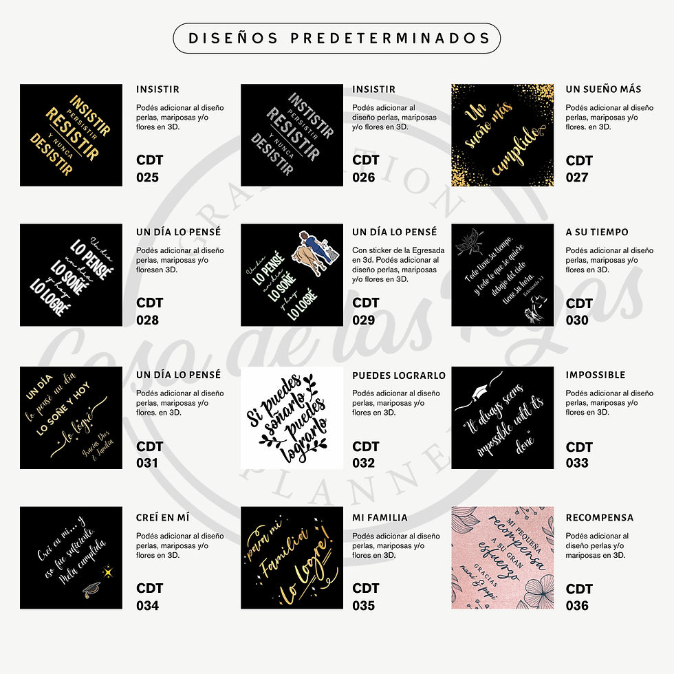 Miniatura: Birretes personalizables
