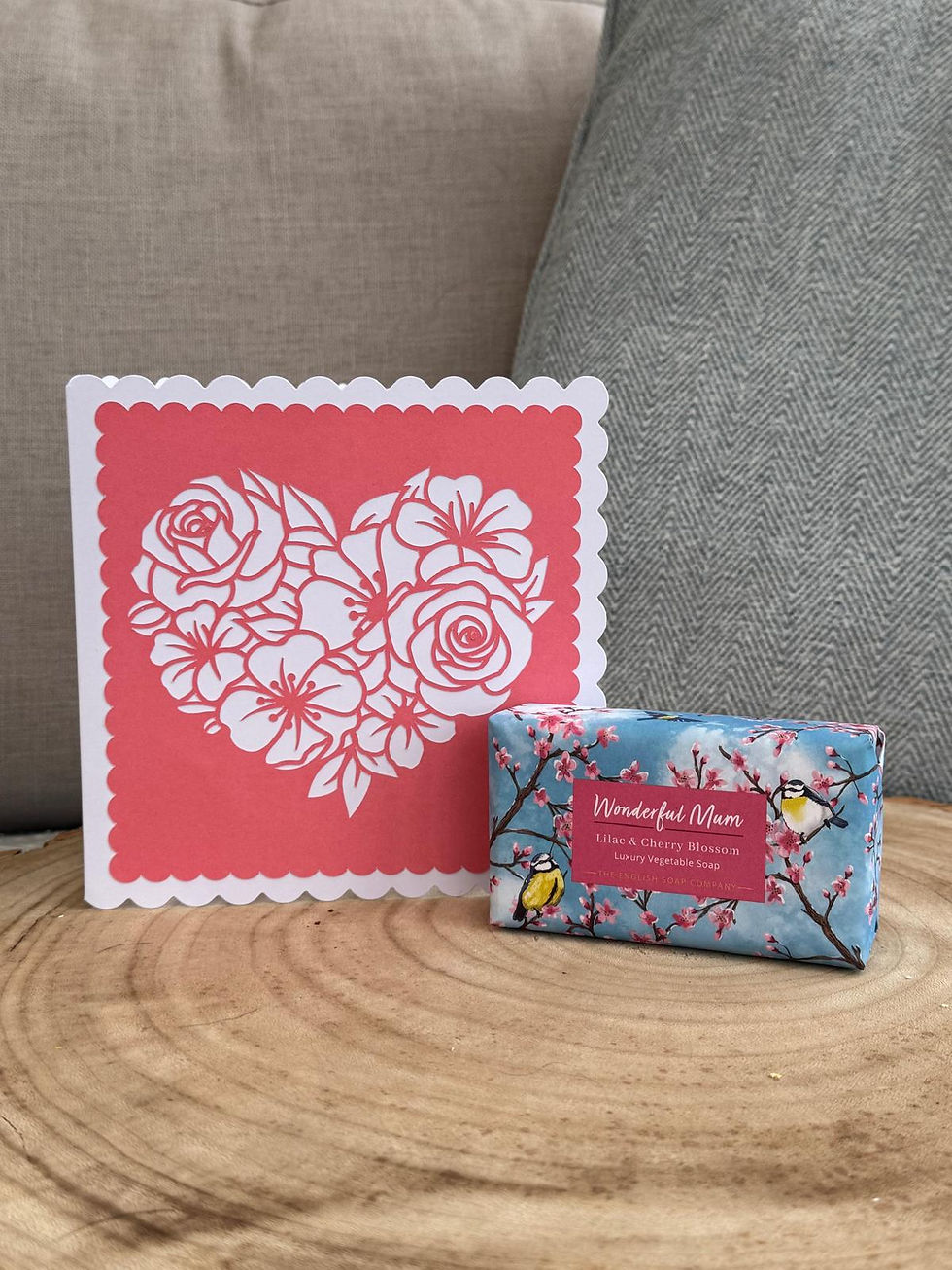 Wonderful Mum Greeting Card and The English Soap Company Soap Set