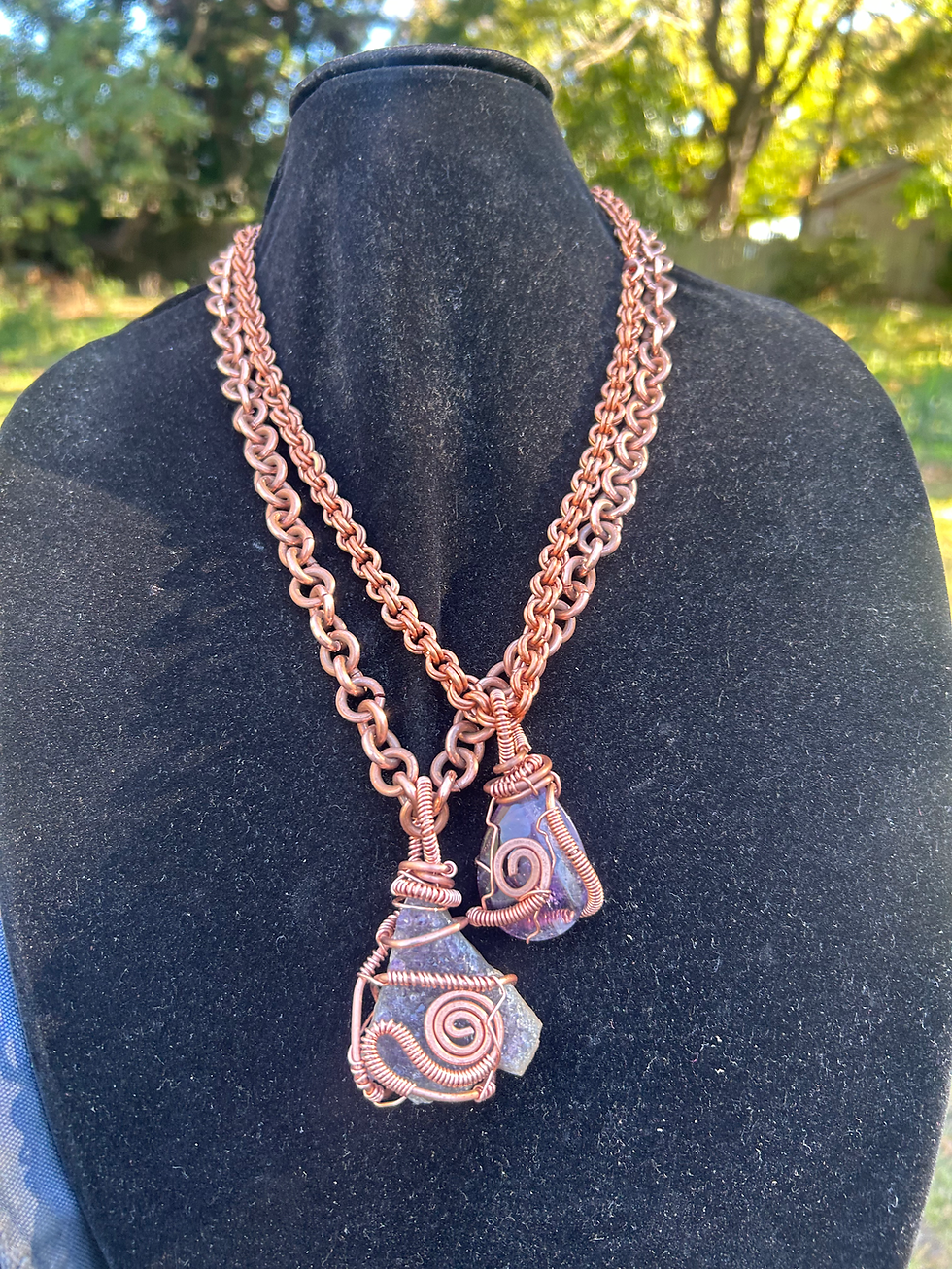 Thumbnail: Custom  Amethyst his/her set 