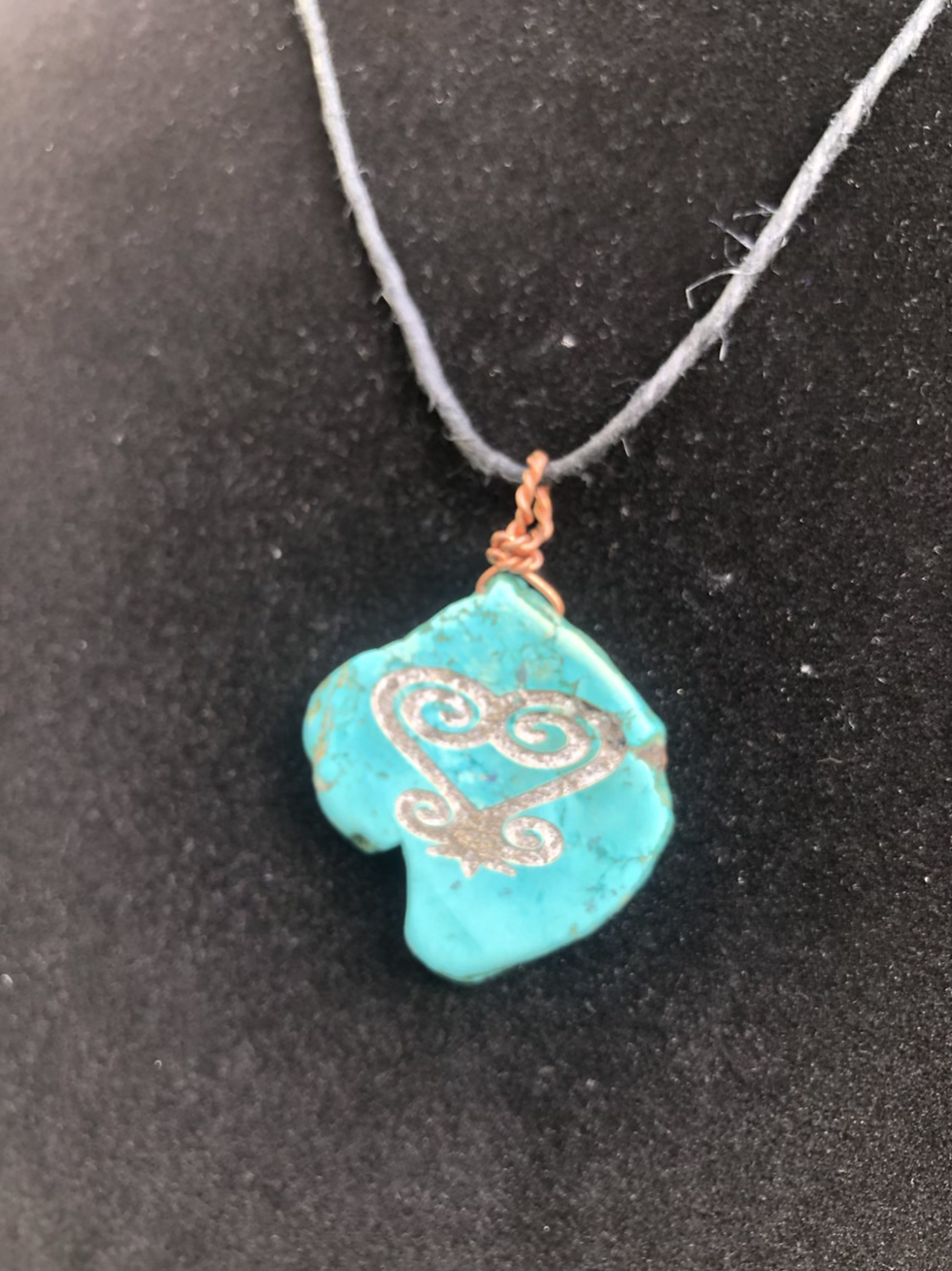 Thumbnail: Sankofa turquoise Amulet 