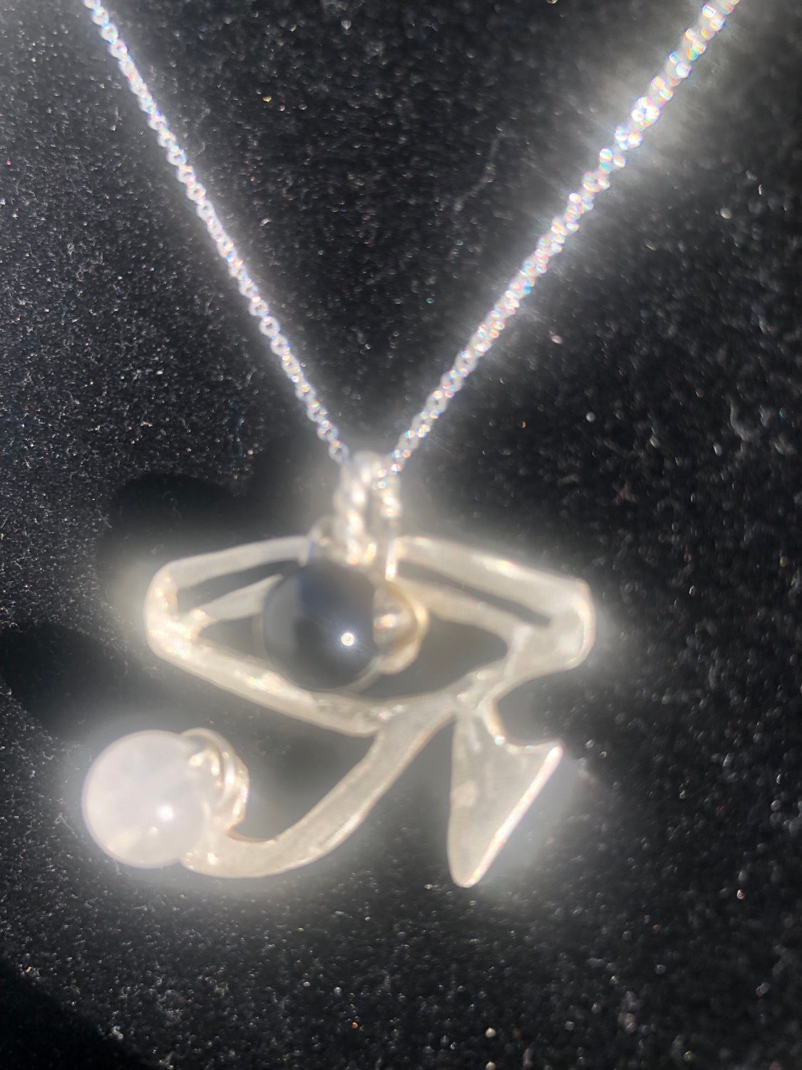 Argentium silver eye Amulet  