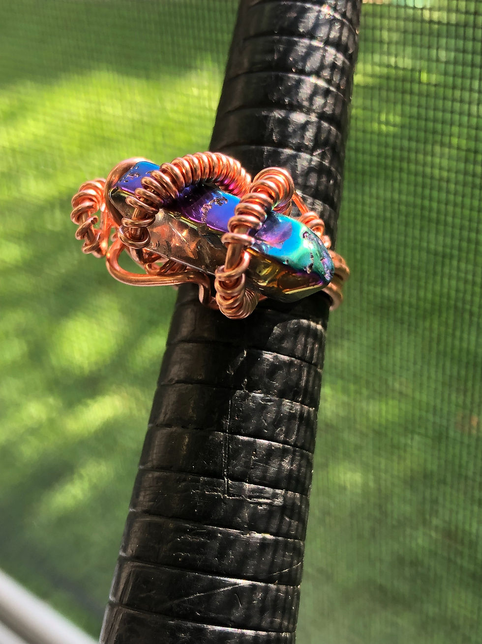 Thumbnail: Titanium Aura Quartz ring 