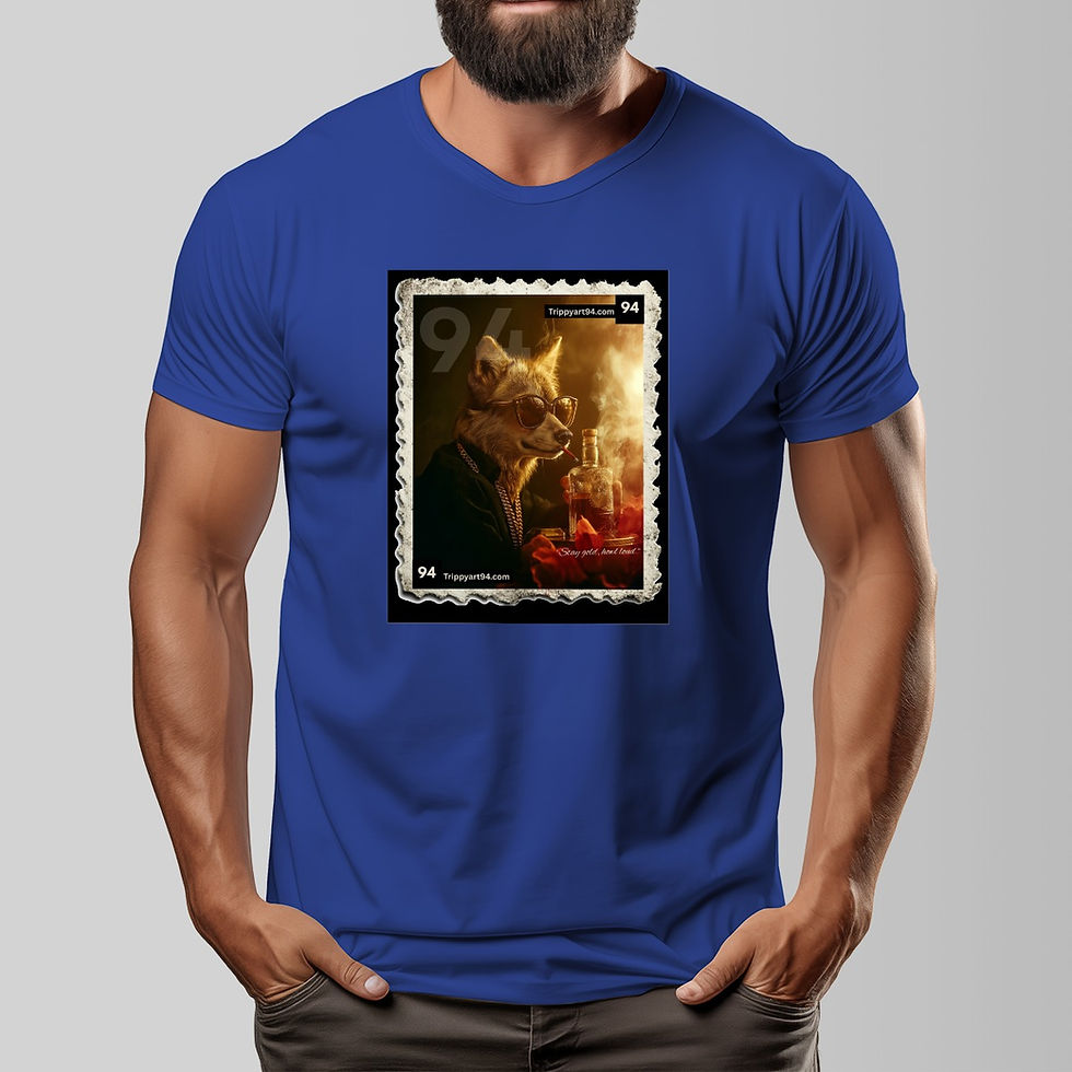 Thumbnail: “Stay gold, howl loud.” Sleeve T-shirt | 180GSM Cotton (DTF)