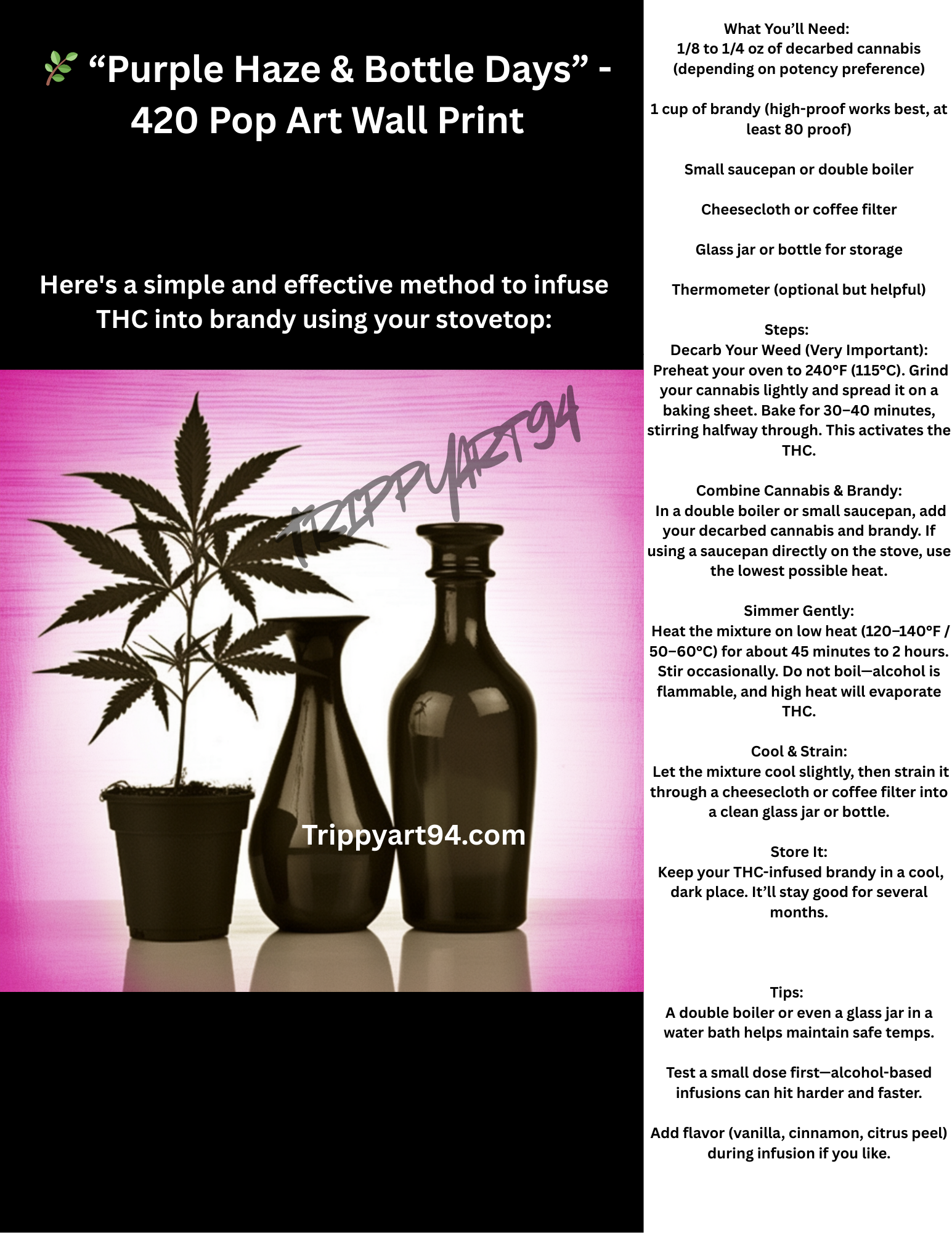 🌿 “Purple Haze & Bottle Days” - 420 poster