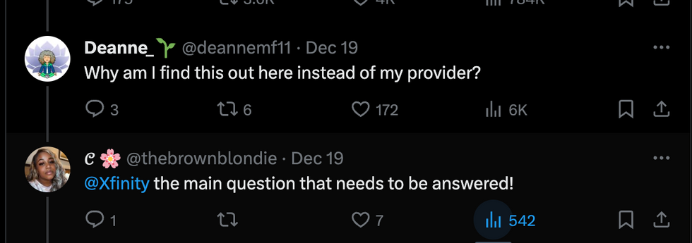 Twitter Responses to Xfinity Data Breach