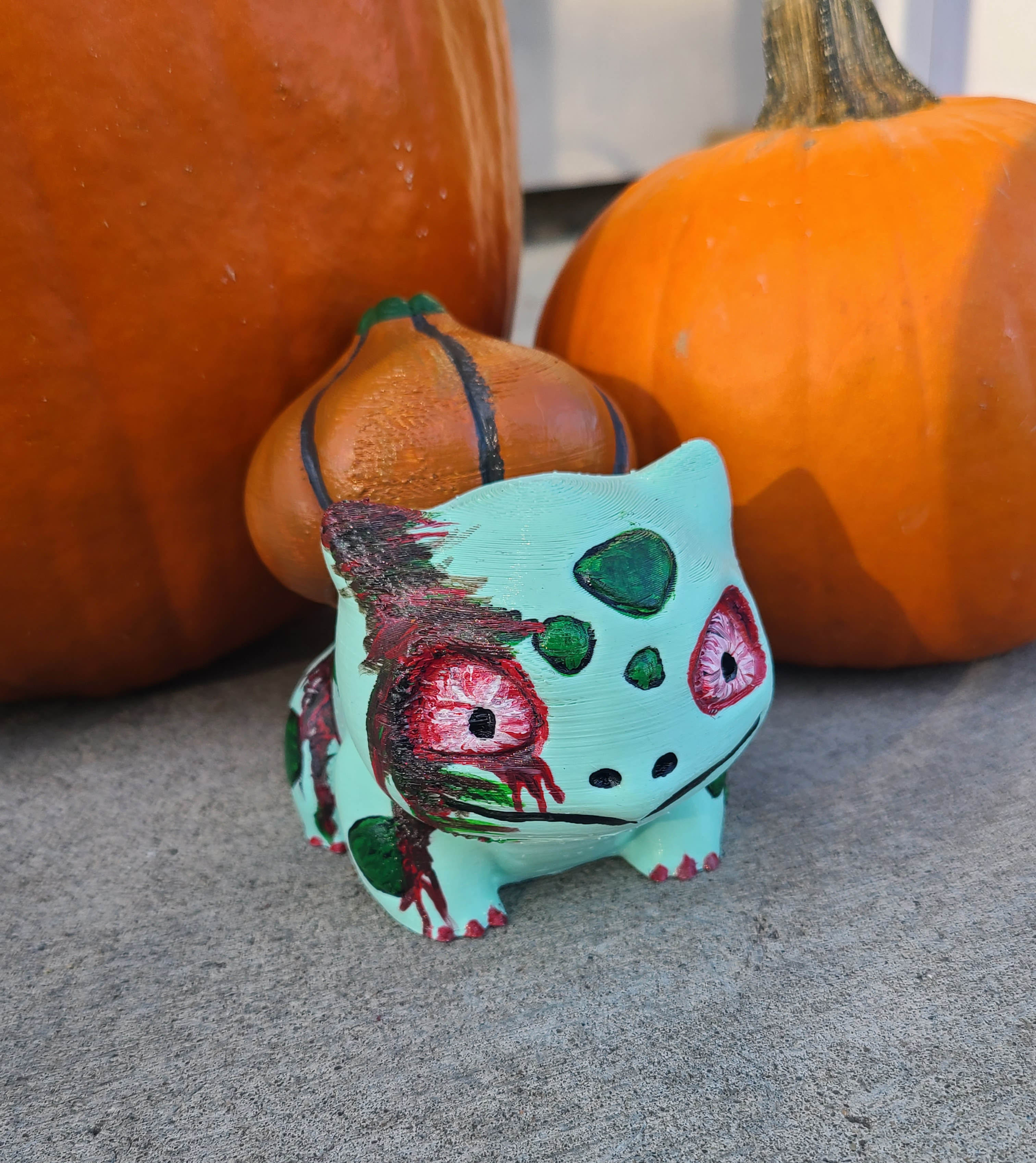 Zombie Halloween Bulbasaur - Printed on Demand