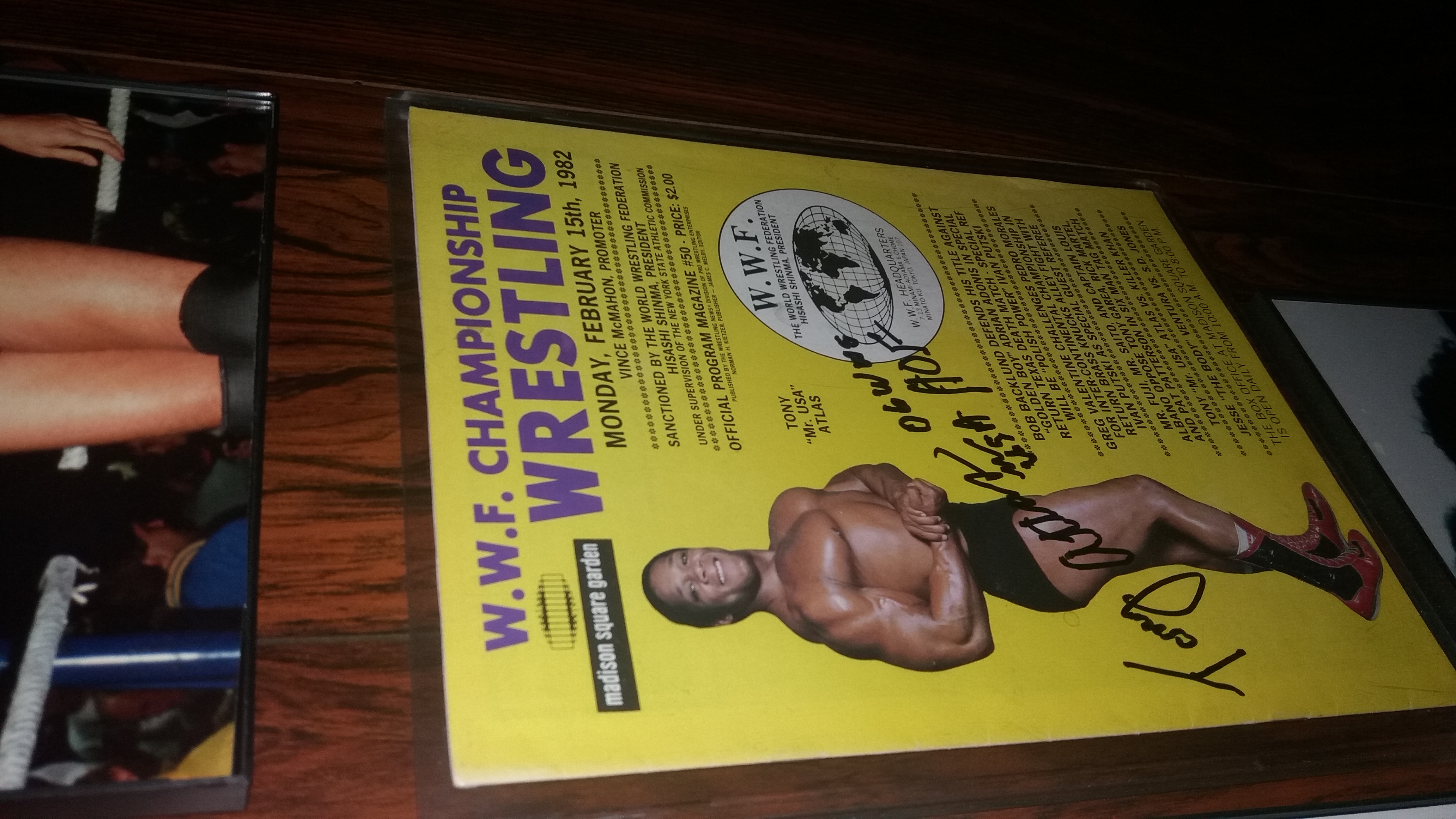 Tony Atlas signed program