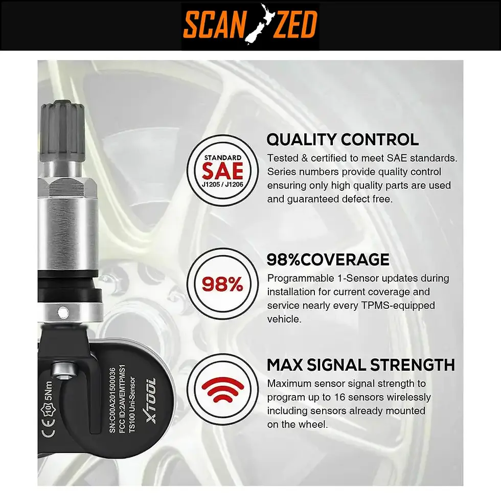Thumbnail: XTOOL TS100 Rubber TPMS Sensor - 315&amp;433MHz 2 In 1 (Clearance)