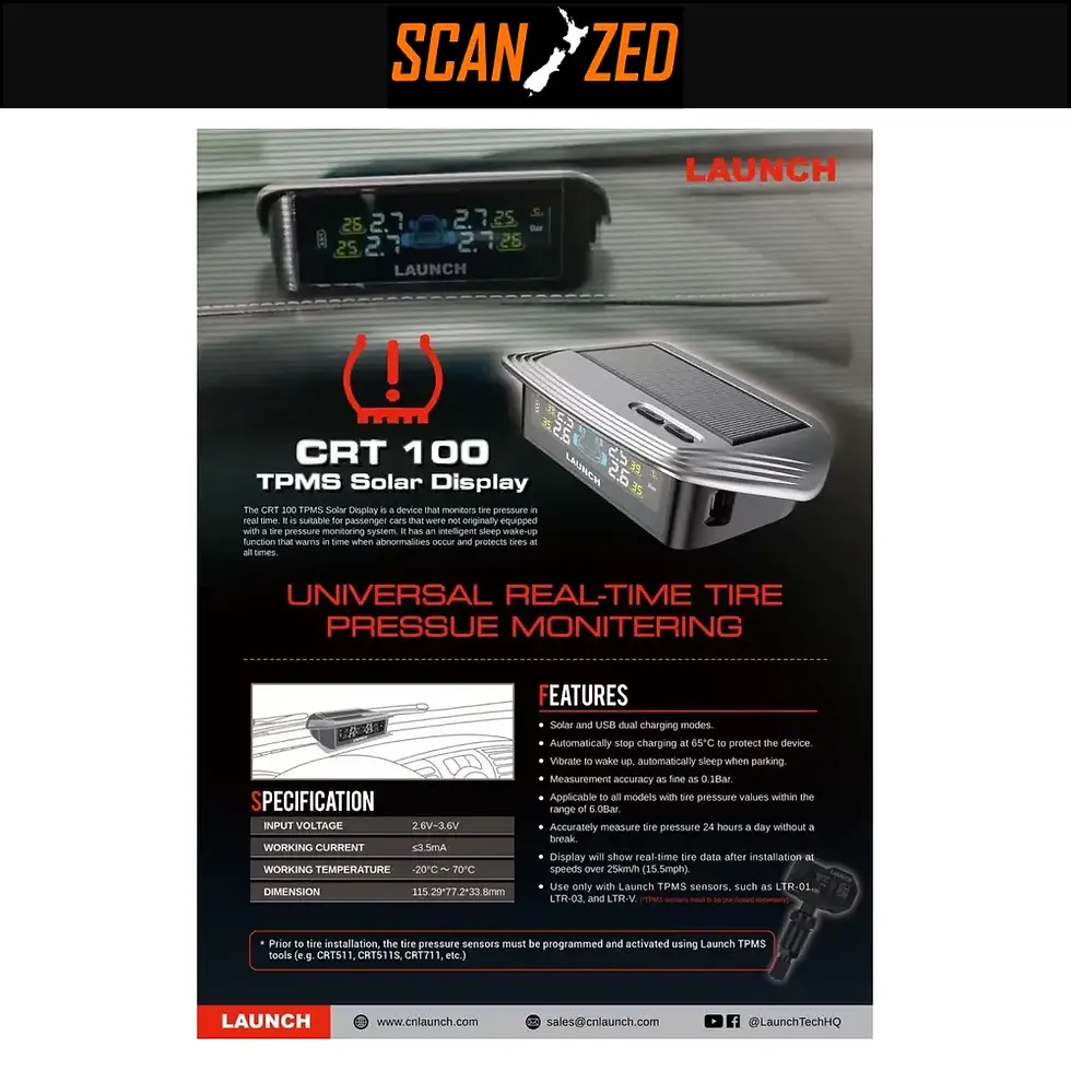 Thumbnail: Launch CRT 100 TPMS Solar Display