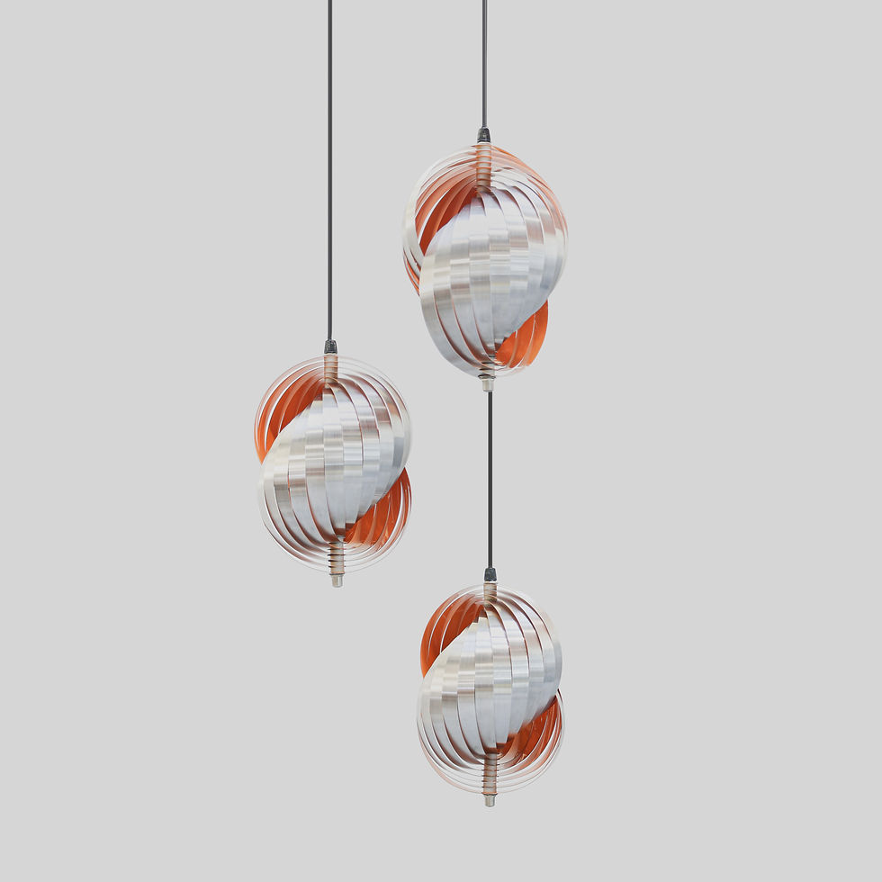 Thumbnail: Space Age Kinetic Spiral Hanging Lamp, Belgium, 1980s.