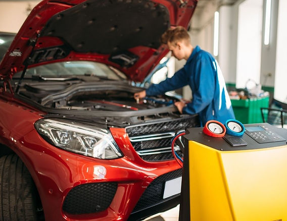 Car requiring repair